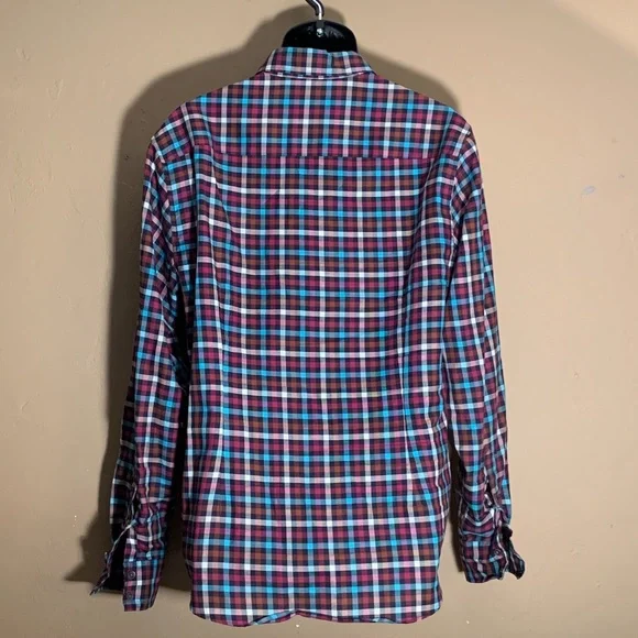 Mr Turk by Trina Turk Plaid Long Sleeve Shirt Large Gently worn 100% cotton Shirts